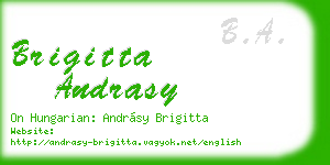 brigitta andrasy business card